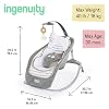 Ingenuity Boutique Collection Plush Modern Baby Rocker & Stationary Seat with Vibrations, Easy Fold, 0-30 Months Up to 40 lbs (Bella Teddy)