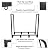 Artibear 4ft Firewood Rack with Waterproof Wood Pile Cover for Outside, Log Rack with Cover for Firewood, Bright Black Wood Holder