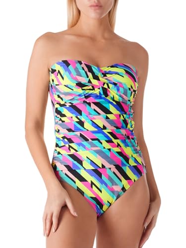 Image of RELLECIGA Women's Twist Front Shirred One Piece Swimsuit