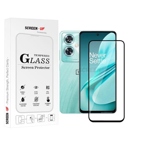 Image of ScreenUp Tempered Glass For OnePlus Nord N30 SE - Ultra Clear, 9H Scratch Resistant, Full Coverage, Easy Install Screen Protector