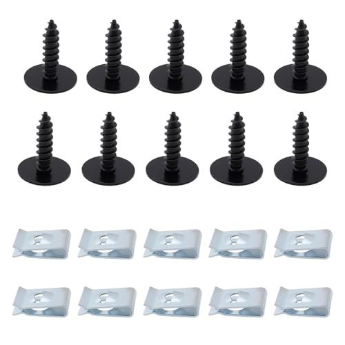 Image of 20Pcs Fender Liner Splash Guard Fixing Screws U-Nuts Set 90308-SB2-013 90114-SE0-000 Compatible with Honda Accord 1986-1994