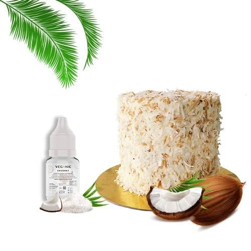 Veganic Coconut Flavour Essence For Cake Baking Extract for Baking Cakes Whipped Cream Pastries Desserts & Beverages Chocolate Oils Food Essence (100 ML)