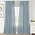 FantasDecor Linen Curtains 96 Inch Length for Living Room Back Tab & Rod Pocket Linen Panels Semi Sheer Blue Curtains for Bedroom Linen Textured Window Treatments Drapes, 2 Panels, Stone Blue