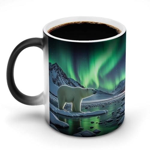 Taza de cerámica sensible al calor 11 oz color cambiante miniatura 1