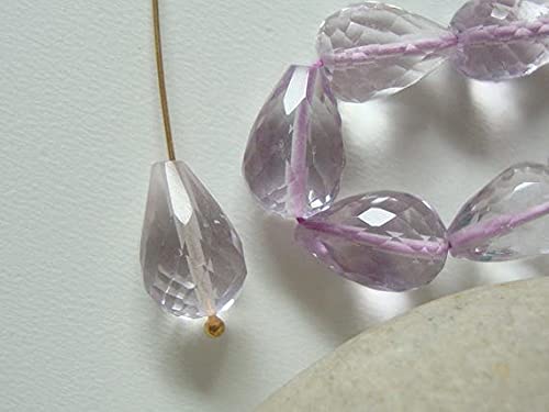 Améthyste rose en briolette facettée pour créer un cadeau de bijoux unique