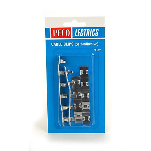 Peco Self-Adhesive Cable Clips (20)