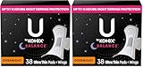 U by Kotex Balance Ultra Thin Overnight Pads with Wings, 38 Count (Pack of 2)