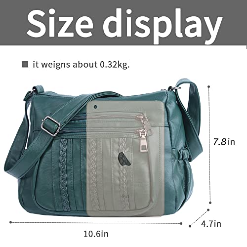 ELDA Purses for Women Pocketbooks Soft PU Leather Ladies Crossbody Purse Multi Pocket Shoulder Bag3