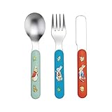 A giftbox with a spoon, a fork, and a knife