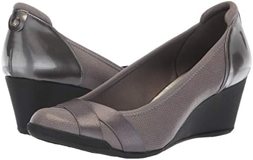 Anne Klein Women's Timeout Wedge Heel Pump, Pewter, 7.5 M US | Image 6