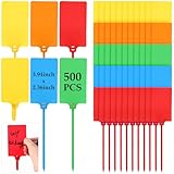 Chunful 500 Pcs Blank Plastic Tags Sealing Shipping Tags 3.94