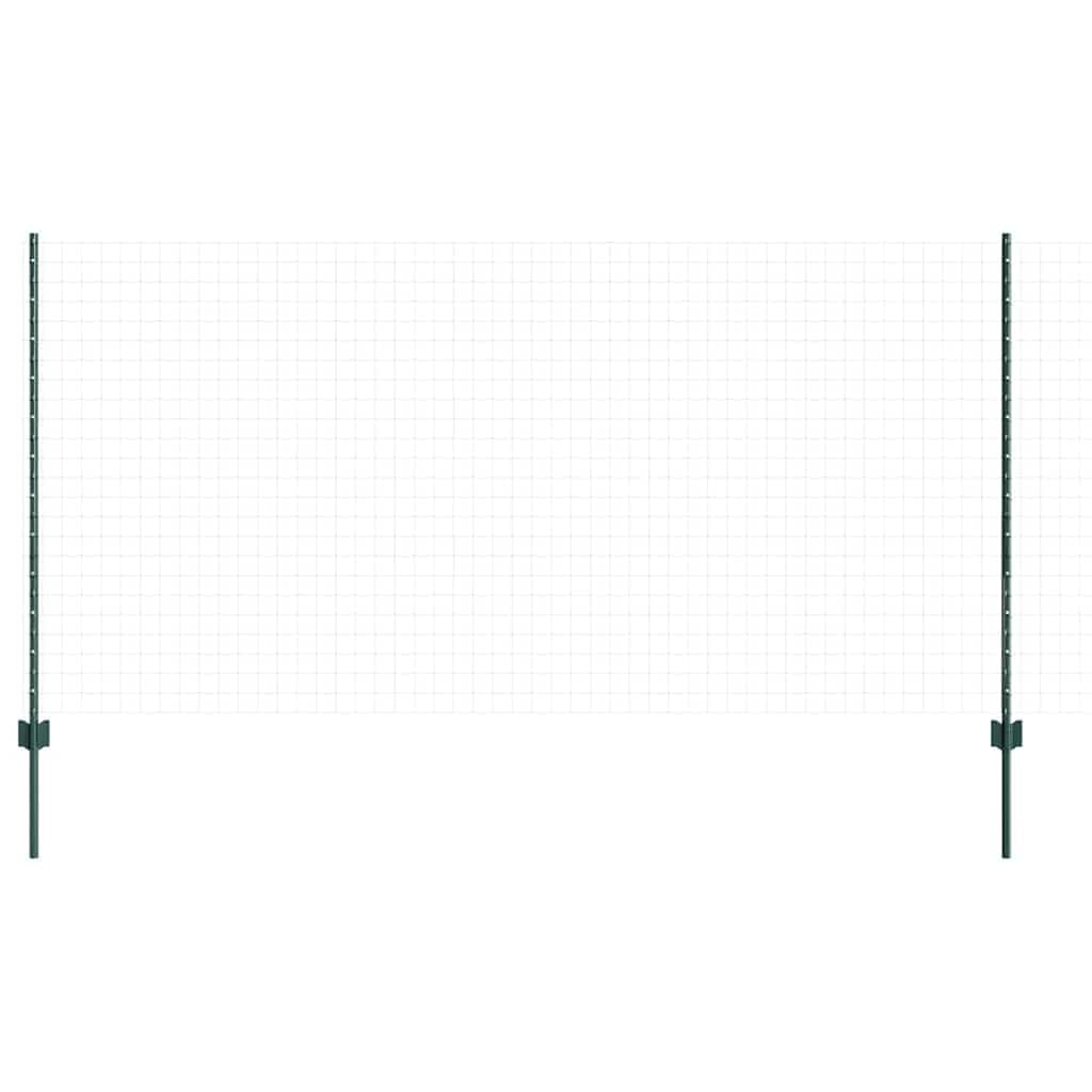 Postes de valla de hormigón de acero pulverizado, 160 cm, verde, juego de 44 unidades, para montaje con clavo o atornillado, soporte resistente a la intemperie para jardín y terraza