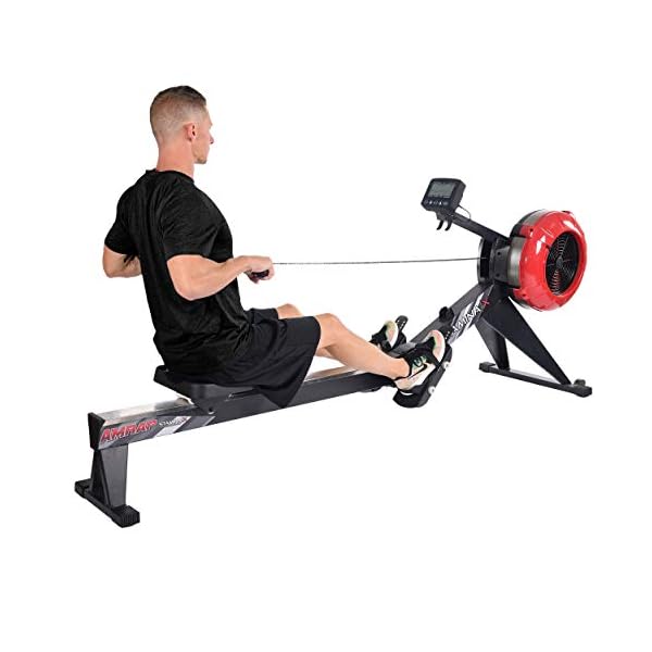Stamina-X-Stamina-x-Amrap-Indoor-Rowing-Machine-Dynamic-Air-Resistance-Workout-Monitor-Wireless-Heart-Rate-Strap-Included Stamina X AMRAP Rower Machine with Smart Workout App - Foldable Rowing Machine with Dynamic Air Resistance for Home Gym Fitness - Up to 300 lbs Weight Capacity