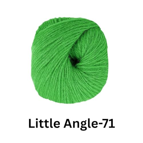 Image of VCR 4 Ply Green Little Angle Yarn, 25 Grams, 92 Meters Length, 100% Acrylic Soft Baby Knitting Yarn for Crochet, Newborn Sweaters, Soft Baby Socks, Mittens and Leggings, Pack of 1
