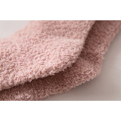 Abubbi Fuzzy Socks Heart Shaped 8 Pairs Winter Mid-Calf Slipper Socks for Women Thick Fluffy Socks with Embroidered Heart (One Size,8pairs-mix pack)4