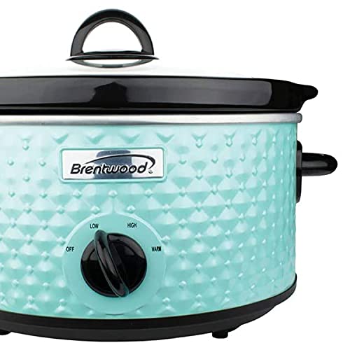 35-Quart-Diamond-Pattern-Slow-Cooker-Blue 35 Quart Diamond Pattern Slow Cooker Blue