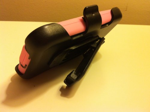 New Htc 4G Defender Series Case With Protective Screen And Kick Stand And Belt Clip - Pink & Black #TOP2