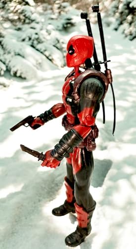 Image of 18cm Dead Pool Action Figure with 4 Accessories Movable Arm & Leg Joints Super Hero Ideal Collectible Gift Figurine for Fans