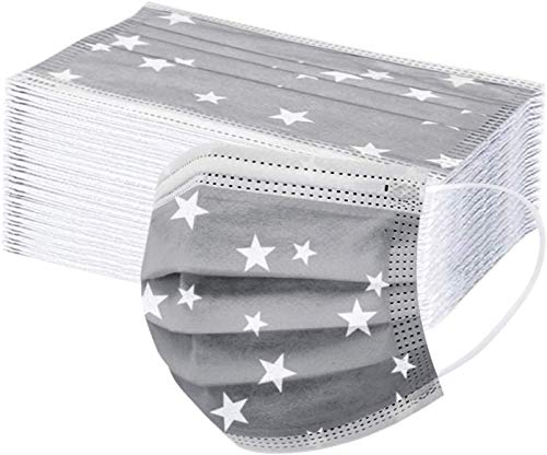 Mimagogo 50 Stücke Einweg Erwachsene mund und Nasenschutz, Mundbedeckung Atmungsaktive Staubschutz Bandana Frauen männlich Staubdicht Multifunktional Halstuch (grau-01)