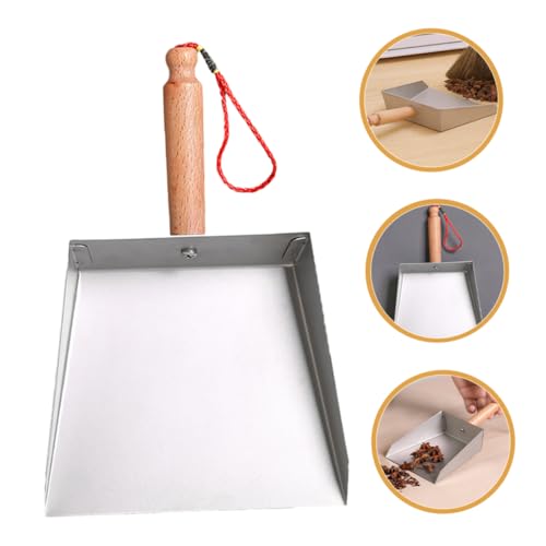 Beavorty 2 Sätze Schaufel Kehrblech Metall Silver Hölzern 2 Stück * 2 – Bild 5