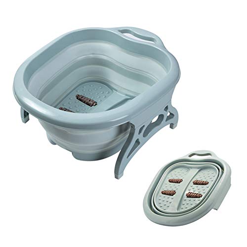 Stress Relief Collapsible Foot Spa with Foot Massager rollers, Foot Soak Bath Tub, Spa Basin for Soaking Tired & Sore Feet
