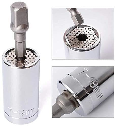 Grip Ratchet Socket Universal 7-19MM auto-ajustable pour vis et écrous