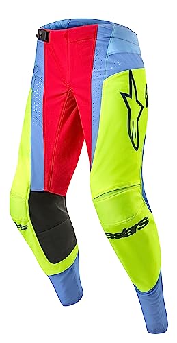 Pantalon de Motocross Alpinestars Techstar Ocuri bleu, jaune et rouge taille 38