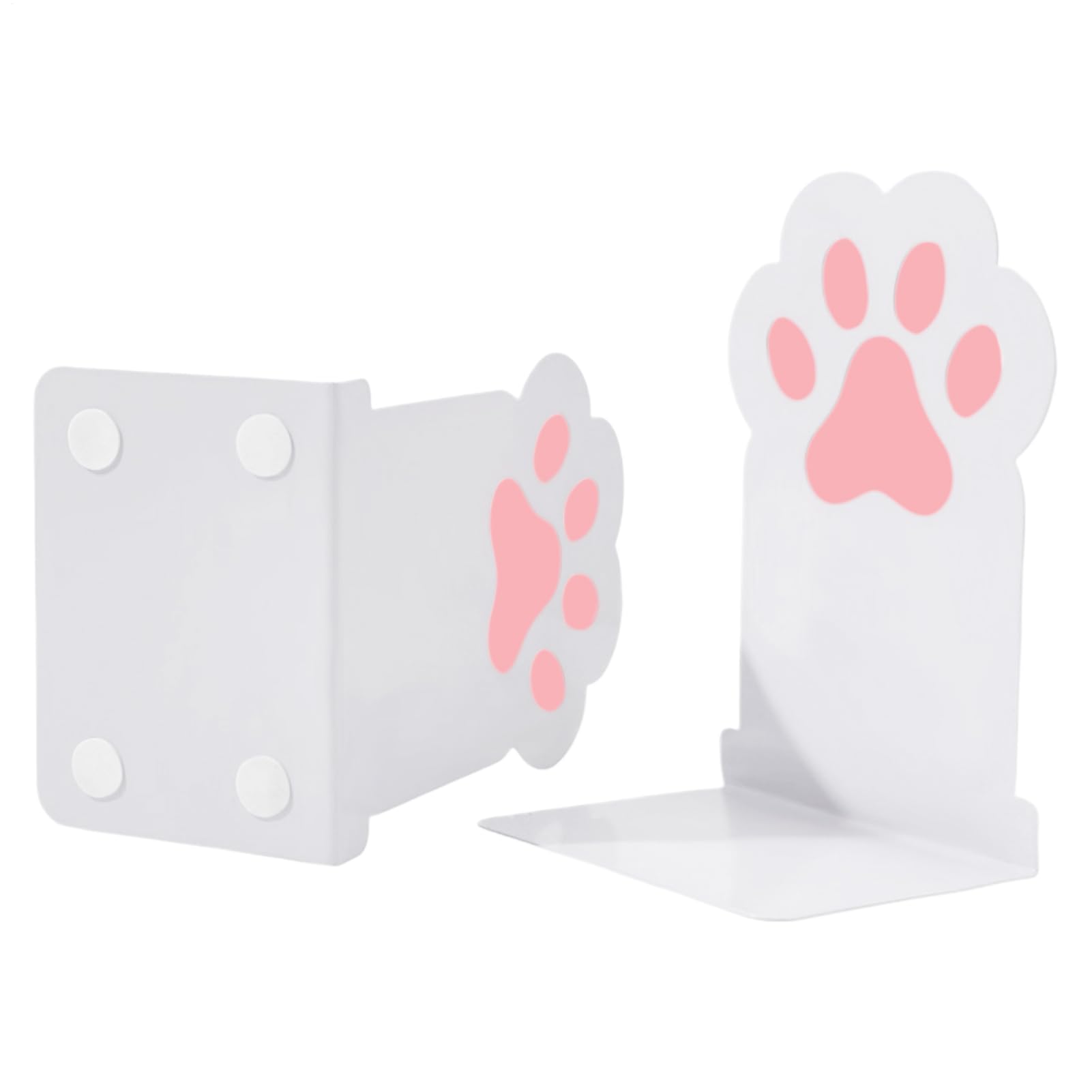 Supports de livres de bureau : serre-livres patte de chat en fer pour rangement esthétique