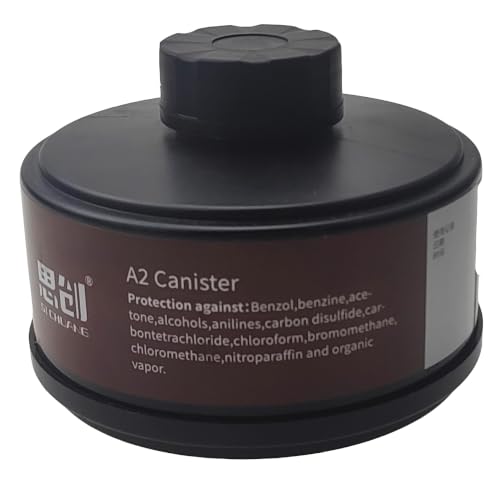 P-A-2 Organic Vapors Canister for 40mm Gas Masks 40mm Canister RD40 Canister for Respiratory Protection,1 Pack