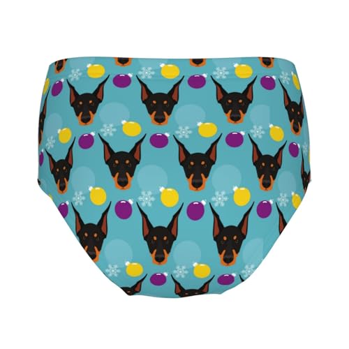Cute Doberman Dog Girls' Underwear Soft Cotton Little Girls Panties Comfort Briefs2