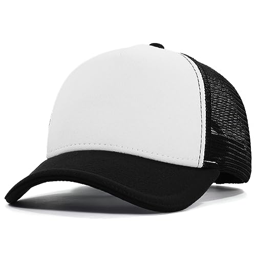 Boné Trucker Com Tela Branco Preto Anth Co. Aba Curva Aberto