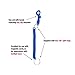 Lucky Line Designer Key Coil with Plastic Key Clip for Backpacks, Purses, Gym Bags, Belts, Casinos, Party Favors, Stocking Stuffers, Back to School -Bright Blue, 10 Pack (41631)