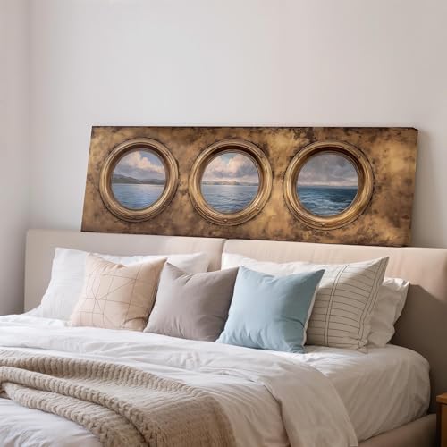 Tableau de paysage marin XINBAO panoramique 20x60cm style côtier