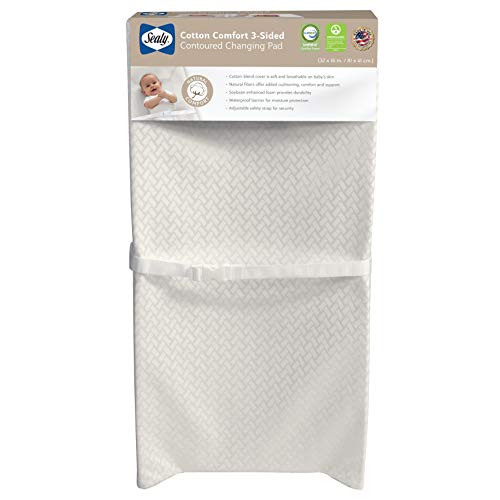 Sealy Baby Diaper Changing Pad for Infant & Toddlers - Cotton Comfort Diaper Changing Pad - Waterproof Cover, Made in USA by SEALY BABY - Used condition - US$28.48