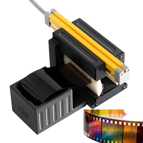 Kit de eliminación de polvo de película antiestática | Limpiador deslizante negativo con módulo de cepillo y caja de almacenamiento para película 120-135 - Herramienta de limpieza esencial para