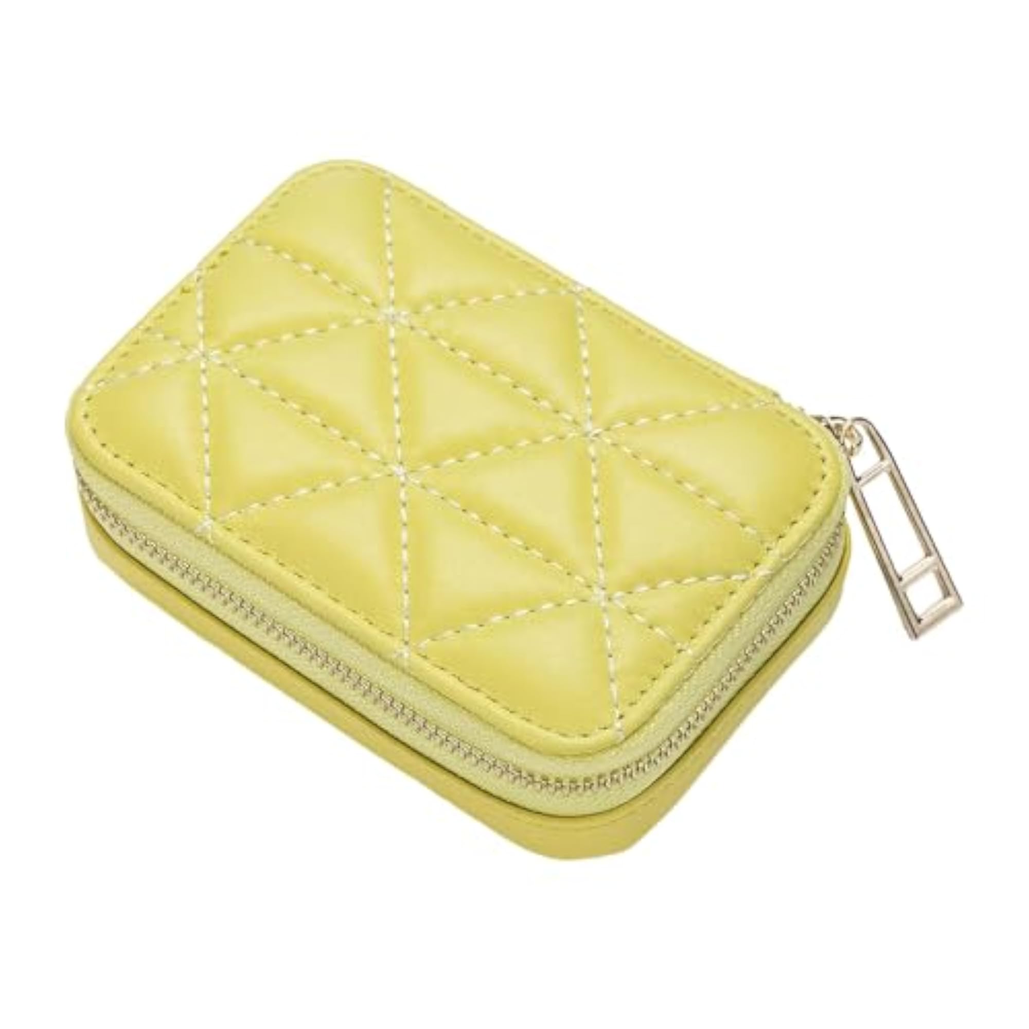 Portable Lipstick Case with Mirror for Holiday Gift, Yellow
