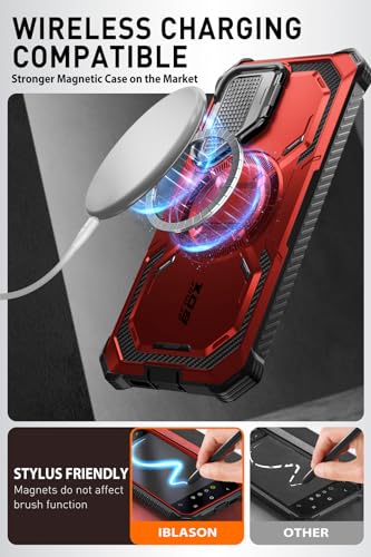 Image of i-Blason Armorbox for Samsung Galaxy S24 Case with Camera Cover [S Pen & Wireless Charging Compatible], Full-Body Rugged Bumper Case with Built-in Screen Protector [Support Fingerprint ID] (Ruddy)
