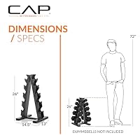 CAP A-Frame Hex Dumbbell Rack, 150lb Capacity, Holds 5-25lb Pairs — image 4