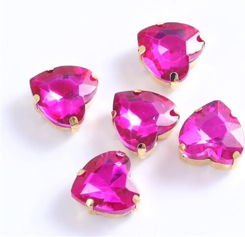 Cristaux en forme de cœur pour customiser vos vêtements et chaussures de soirée diy 14mm