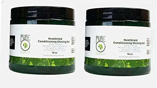 Pure O Natural Neatbraid Beauty Professional Conditioning Shining Gel 16 oz - SET OF 2