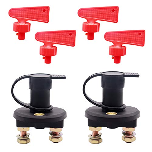 Mxuteuk DP-2 2Pcs Battery Kill Switch Isolator Disconnect Cut Off Power cover