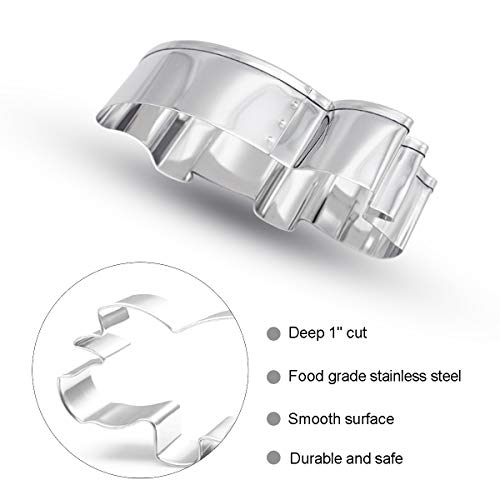 Bonropin Dinosaur Cookie Cutters Set - 7 Piece Stainless Steel Cutters Molds Cutters For Making T-Rex, Stegosaurus, Brontosaurus, Triceratops, Tyrannosaurus, Spinosaurus, Dinosaur Footprint #TOP3