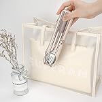 DEVICO Ustensiles de voyage avec étui, 18/8 Argenterie en acier inoxydable pour le déjeuner 4Pcs Ensemble de couverts de voyage réutilisables, fourche et porte-monnaie coréens pour le camping/pique/travail/gadget/école, brun