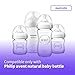 Sippy Cup Soft Conversion Kit for Philips Avent Natural Baby Bottle, Toddler Transition Kit with Silicone Sippy Spout Nipple, Weighted Straw, Bottle Handle, Cleaning Brush, 3-Pack