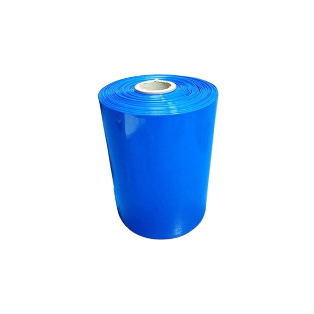 ACVACV 1M PVC Heat Shrink Tube Blue Shrinkable Cable Sleeve, For mechanical protection Sleeve Shrink Tubes(100MM)