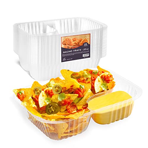 Klineus 25 Pcs Nacho Trays for Party - Large 6"x8"