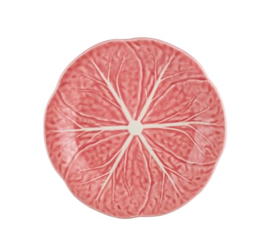 Bordallo Pinheiro Cabbage Pink Fruit/Dessert Plate, 7-Inch
