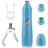 □ Wiederaufladbarer und tragbarer □ -Unfabler Hunde-Nagel-Trimmer inklusive USB-Ladekabel, kann eine Verbindung zu Laptops, AC-Adaptern, Autoklader und mobilen Power-Banken herstellen. Sie können ein Pet-Nagelschleifer aufladen, wo immer Sie sind.