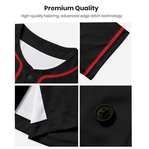 Lalkllo Camisa masculina de beisebol lisa lisa casual abotoada manga curta uniforme esportivo P-2GG,