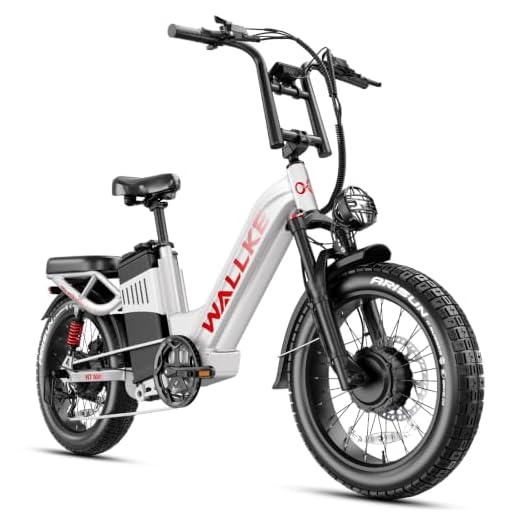Wallke H7 Ebikes for Adults, Long Range Electric Bike 140 Miles 48V 40Ah Removable Battery, 35MPH Fast e Bike Fat Tire All Terrain Offroad Ebike, UL2849 Certificate, Stepthru Full Suspension E-Bicycle